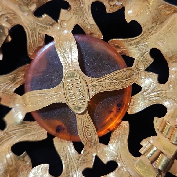 Miriam Haskell vintage Panther link necklace - Picture 5 of 6